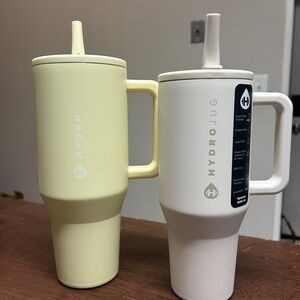 HydroJug Tumbler Duo in Soft Yellow and White
